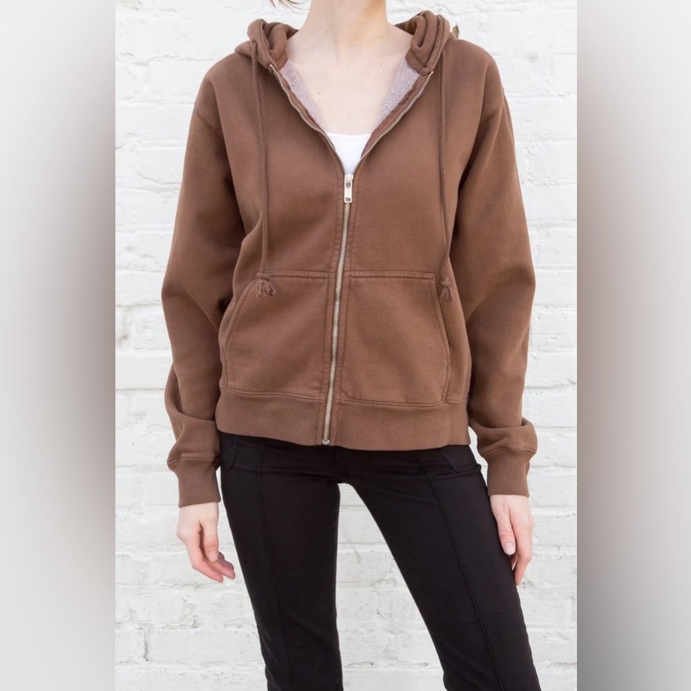 Brandy Melville Brown Carla Zip up